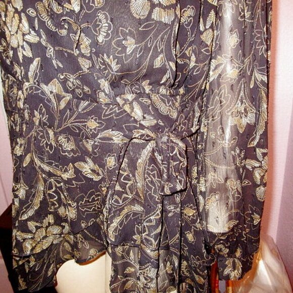 Y2K Torrid Babydoll Top Size 1X Tunic Faux Wrap Whimsigoth Fairy Grunge Witchy - Picture 5 of 12